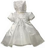 Stunning Satin & Organza Christening/Baptism Set (Dress, Cape & Bonnet)