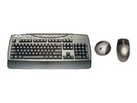 MP3 Player: Mitsumi Wireless Office Kit XD3010 kabellose Tastatur mit Maus metallic