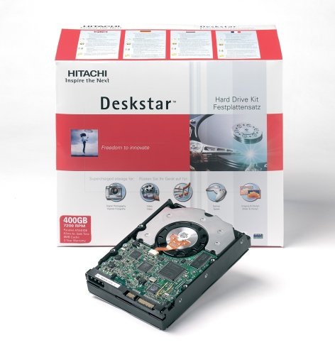 Heimkinosysteme: Hitachi 400GB ATA Festplatte intern 3,5 Zoll Retail Pack KIT (UDMA 133, 7200rpm, 8MB Cache, inkl. Backup Software, 24 Monate Garantie)