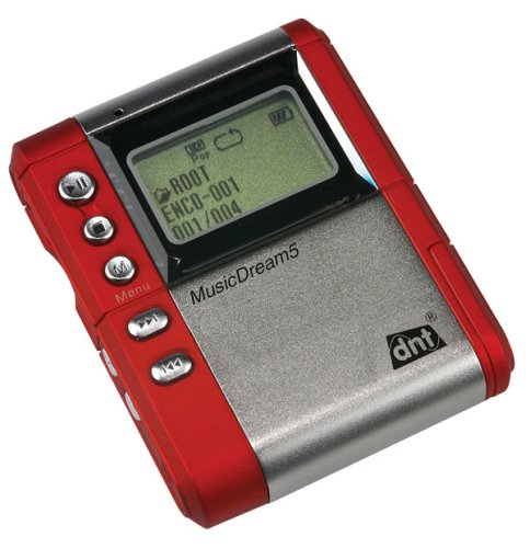 Digitalkameras: dnt MusicDream 5 DRM Tragbarer MP3-Player 512 MB rot/silber
