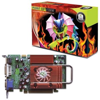 Projektoren: Point of View NVIDIA GeForce 6600 GT 128MB PCI-Express Grafikkarte, Retail