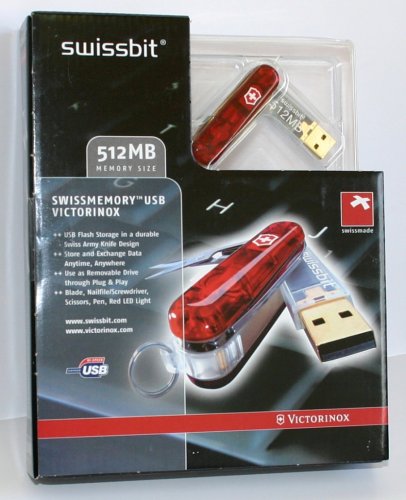 Verst&auml;rker und Receiver: Victorinox / Swissbit Schweizer Offiziersmesser 512MB USB 2.0 USB-Speicher