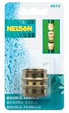 LR Nelson 4873 Sheet Brass Pipe and Hose Fitting: Double Female with Dual Swivel/Male Hose x Male Hose