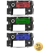 Casio TR-18BRG-3P Assorted Ribbons for CD Title Writers (3-Pack of Red, Green, Blue)