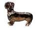 Dachshund Dog Breed Jewelry Miniature Dachshund Jewelry : Detailed Brown Enameled Dachshund Dog Brooch Pendant