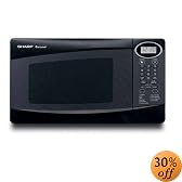 Sharp R-230KK 800-Watt 4/5-Cubic-Foot Compact Microwave, Black