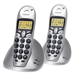 Elektronik Und Foto: Audioline DECT 8048 Bundle schnurloses Telefon mit extra gro�en Tasten, extra gro�em Display, Freisprechen und Rufnummernanzeige (CLIP*) inkl.zus�tzlichem Mobilteil