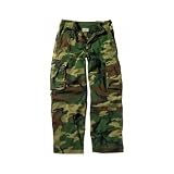 Kids Military Style Vintage Paratrooper Fatigues BDU Pants
