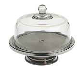 Anchor Hocking Stainless Steel & Glass Diner Cake Set
