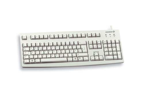 Camcorder: Cherry G83-6105 LUNRD-0 Tastatur USB 105 Tasten MS W95 KY/DE Hellgrau