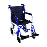 Duro-Med Lightweight Transport Chair with 12 Inch Wheels, Royal Blue Picture
