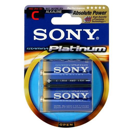 Festplatten: Sony AM 2 PT B2A 2er Blister Alkaline Stamina Platinum Baby C LR14 1,5 V