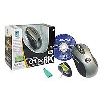 Elektronik und Foto: A-Four Tech RP-680 Office 8K Wireless Optical Mouse Maus schnurlos 8 Tasten 800dpi + Tastenrad silber