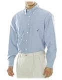 Nautica Mens Sportswear Long-Sleeved Solid Oxford Shirt