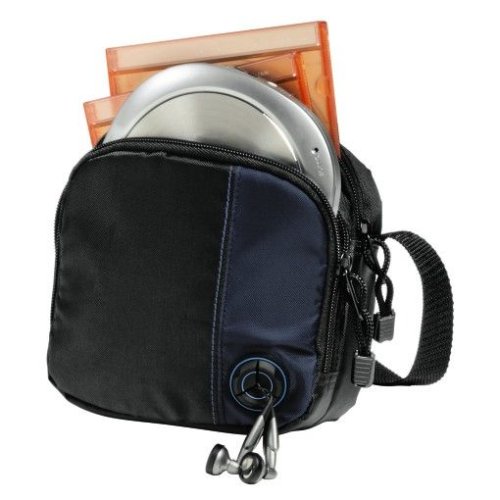 Heimkinosysteme: Hama CD Player Bag f�r Discman & Zubeh�r, Schwarz/Blau