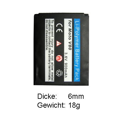 Festplatten: Slim-Akku 3,6V 600 mAh Li-Ion f�r Motorola V80