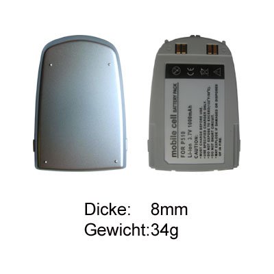 Elektronik und Foto: Akku 3,6V 1000 mAh Li-Ion f�r Samsung SGH-P510 (silber)