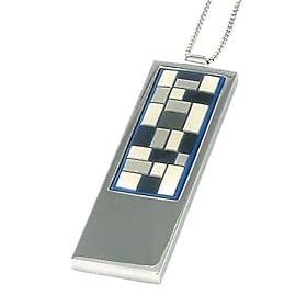 Amazon.com: Mosaic Necklace featuring stainless steel & rubber. Available in 3 colors and 2 chain lengths (16" or 18").: Apparel from amazon.com