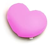 Mogu Medium Heart 12-by-19-Inch Decorative Pillow, Shocking Pink
