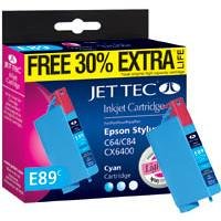 Telekommunikation: Jet Tec Patrone E89C Extra Life Tinte cyan Stylus C64/C66/C84/C86/CX3600/CX6400/CX6600