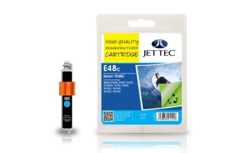 Telekommunikation: Jet Tec Patrone E92C Extra Life Tinte cyan Stylus Photo R200/R300/RX500/RX600