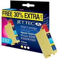 Telekommunikation: Jet Tec Patrone E92Y Extra Life Tinte gelb Stylus Photo R200/R300/RX500/RX600