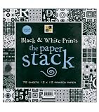 Paper Stack 12x12 72/Pad-Black & White