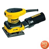 DEWALT D26441 Heavy-Duty 2.4 Amp 1/4 Sheet Palm Grip Sander with Cloth Dust Bag