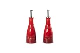 Le Creuset Stoneware Oil and Vinegar Set, Red