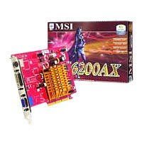 MP3 Player: MSI NX6200AX-TD128 Grafikkarte AGP 128MB GeForce 6200 DDR TV-Out DVI Passive K�hlung