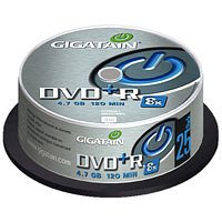 DVD Player: ODS Optical Gigatain DVD+R 25Pk. DVD+R Rohling 4700MB 120min 8xSpeed Spindel