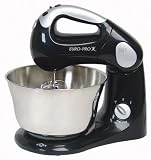 Euro-Pro EP585WL 10-Speed Pro Mixer with Rotating Bowl, Black