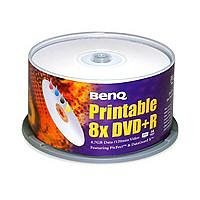 Kamerazubeh&ouml;r: BenQ DVD+R printable 8x Speed 50er Spindel DVD-Rohlinge