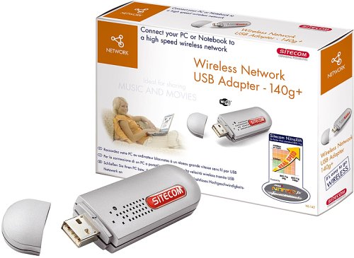 Festplatten: Sitecom WL-142 Wireless Network USB Dongle 140g+ USB WLAN-Adapter 802.11g+ gleichzeitig kompatibel zum normalen 802.11g Standard