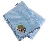 Under Construction Appliqued Sherpa Blanket - 27" x 34"