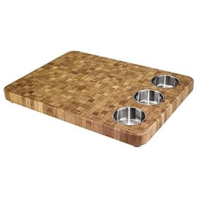 Amazon.com: Totally Bamboo Butcher Block 3 Prep Board Honey: Kitchen & Housewares : butcher block home prep bowls bamboo