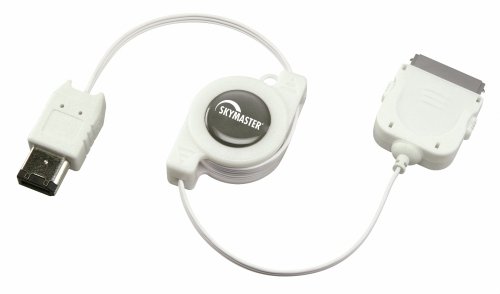 Festplatten: Skymaster Verbindungskabel f�r iPod Firewire 1394 aufrollbar weiss