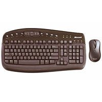 MP3 Player: Microsoft Wireless Optical Desktop 1000 schwarz Tastatur schnurlos 102 Tasten MS WXP FR + Maus Schwarz