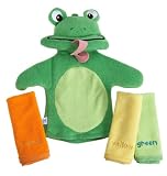 Baby Einstein Frog Washmitt & 3 Washcloths Set