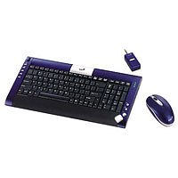 Kompaktanlagen: KYE Wireless TwinTouch LuxeMate Tastatur schnurlos 106 Tasten MS W98 D + Optical Maus Blau