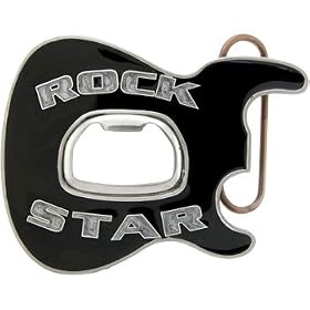 Black Rock Star BOTTLE OPENER Belt Buckle by Body Candy