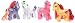 My Little Pony: 4 Exclusive Ponies in Gift Box - Cotton Candy, Rainbow Swirl, Candy Apple & Finger Paints