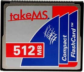 TV Ger&auml;te: takeMS Compact Flash (CF) Speicherkarte 512 MB (Retailverpackung)