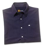 Nautica Mens Small Check Short Sleeve Woven Button Down shirt