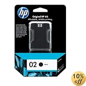 HP 02 Black Printer Cartridge (C8721WN)