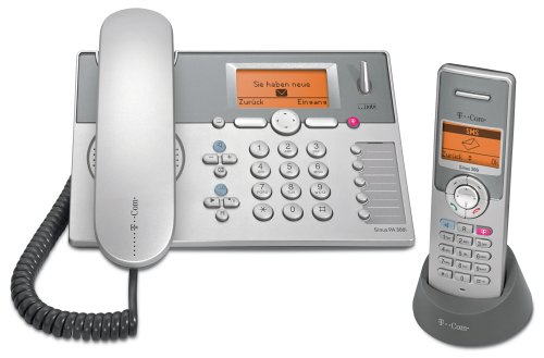 TV Geraete: Telekom T-Com Sinus PA300i collection, Schnurgebundenes ISDN Komfort-Tischtelefon mit integriertem Anrufbeantworter plus Mobilteil