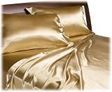 Luxurious Satin King Sheet Sets, Gold