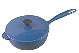 Le Creuset Enameled Cast-Iron 1-Quart Saucier Pan with Cover, Red