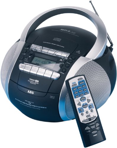 Elektronik und Foto: AEG SRR 4308 Tragbarer MP3-CD-Radiorekorder silber