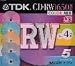 TDK CD-RWデータ用650MB 4倍速カラーミックス5mm厚ケース入り5枚パック [CD-RW74X5CCS]